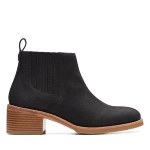 Botine Clarks Cologne Top Dama Negrii | CLK017JVI