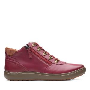 Botine Clarks Nalle Mid-High Dama Rosii | CLK879YUH