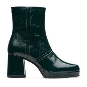 Botine Clarks Pique Zip Dama Verzi Inchis | CLK736WMA