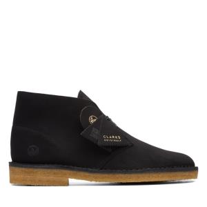 Cizme De Desert Clarks Desert Boot Barbati Negrii | CLK089YWX