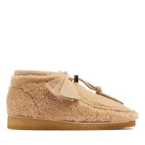 Ghete Casual Clarks Wallabee Barbati Bej | CLK156ZLB