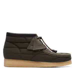 Ghete Casual Clarks Wallabee Barbati Kaki | CLK016ODV