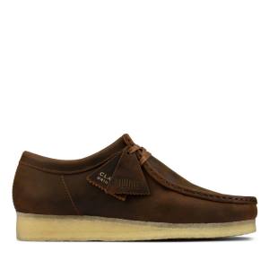 Ghete Casual Clarks Wallabee Barbati Maro | CLK342TRI