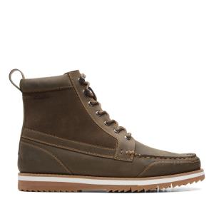 Originals Ghete Clarks Durston Hi Barbati Masline Verzi Inchis | CLK718JUD