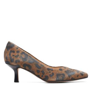 Pantofi Stiletto Clarks Violet 55 Court Dama Leopard | CLK160WKD