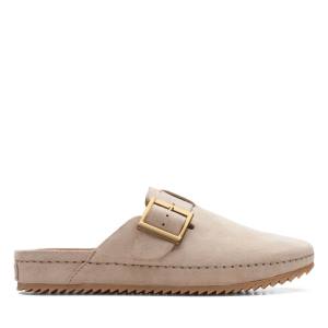 Papuci Clarks Brookleigh Mule Dama Bej | CLK714WXT