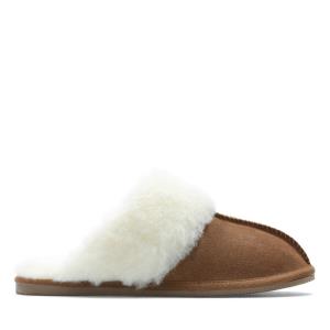 Papuci Clarks Warm Lux Dama Maro | CLK957ICF