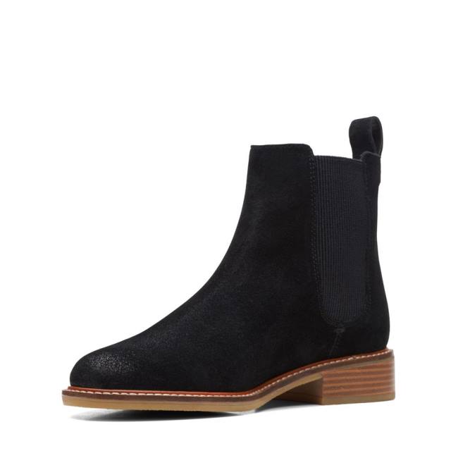 Botine Clarks Cologne Arlo Dama Negrii | CLK738QFI