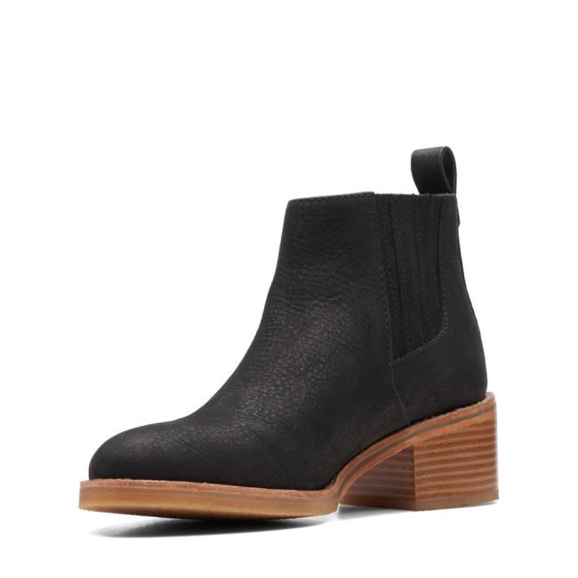 Botine Clarks Cologne Top Dama Negrii | CLK017JVI