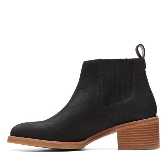 Botine Clarks Cologne Top Dama Negrii | CLK017JVI