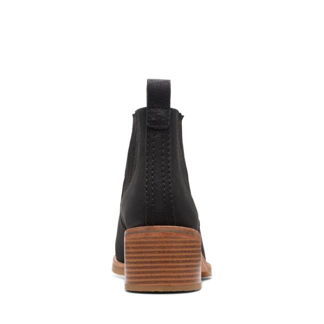 Botine Clarks Cologne Top Dama Negrii | CLK017JVI