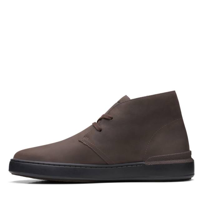 Botine Clarks Court Lite Desert Barbati Maro Inchis | CLK324ZNW