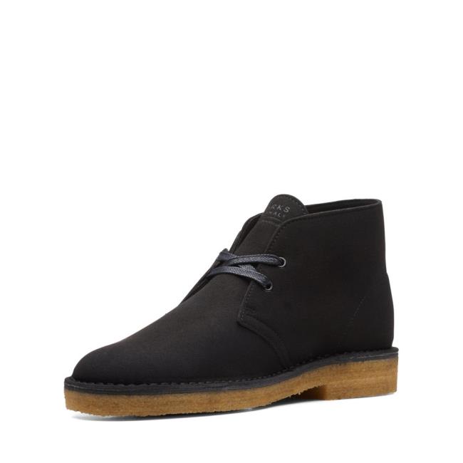 Cizme De Desert Clarks Desert Boot Barbati Negrii | CLK089YWX