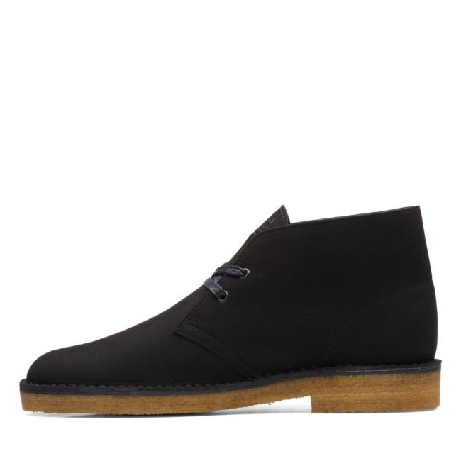 Cizme De Desert Clarks Desert Boot Barbati Negrii | CLK089YWX