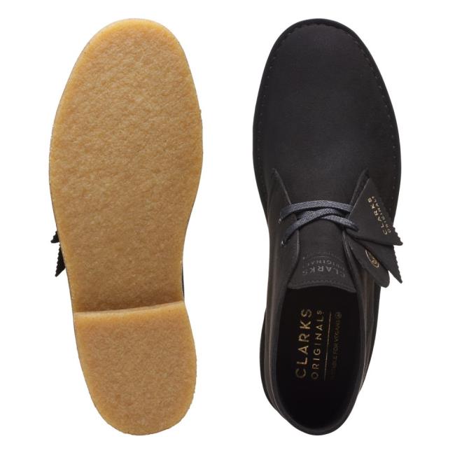 Cizme De Desert Clarks Desert Boot Barbati Negrii | CLK089YWX