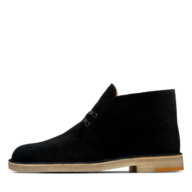 Cizme De Desert Clarks Desert Boot Barbati Negrii | CLK482QJH