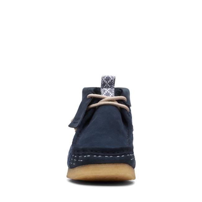 Ghete Casual Clarks Wallabee Barbati Bleumarin | CLK016YSR