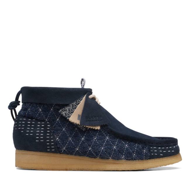 Ghete Casual Clarks Wallabee Barbati Bleumarin | CLK016YSR