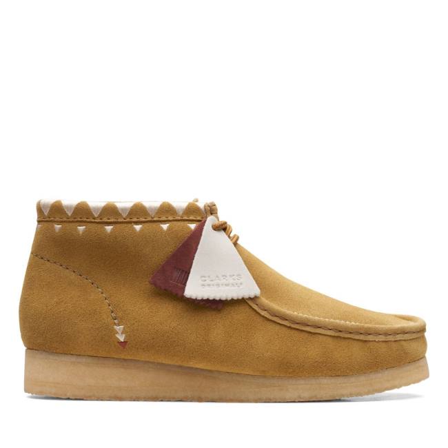 Ghete Casual Clarks Wallabee Barbati Kaki | CLK904SXZ