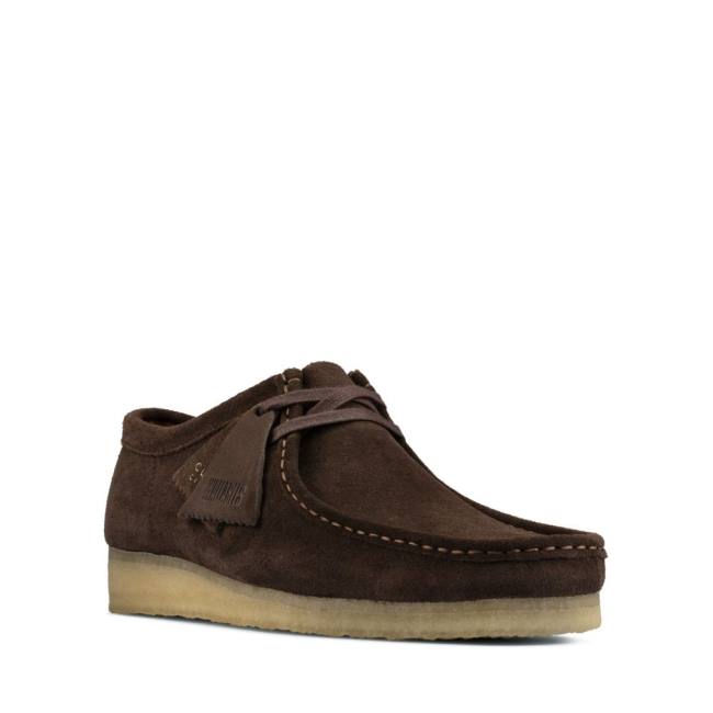 Ghete Casual Clarks Wallabee Barbati Maro Inchis | CLK578MCY