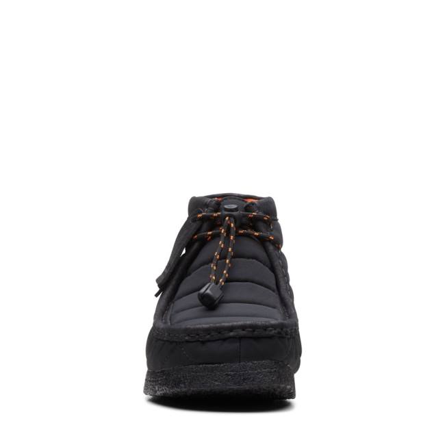 Ghete Casual Clarks Wallabee Barbati Negrii | CLK763JKM