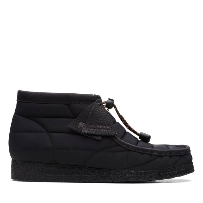 Ghete Casual Clarks Wallabee Barbati Negrii | CLK763JKM