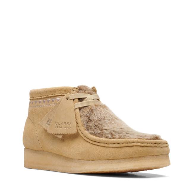 Ghete Casual Clarks Wallabee Dama Kaki | CLK736BQC