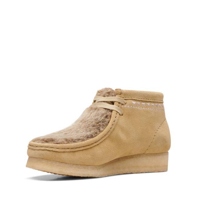 Ghete Casual Clarks Wallabee Dama Kaki | CLK736BQC