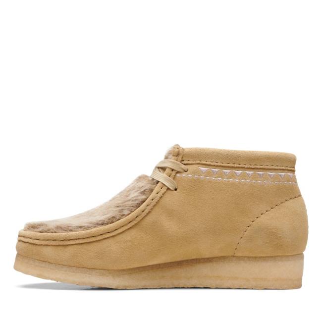 Ghete Casual Clarks Wallabee Dama Kaki | CLK736BQC