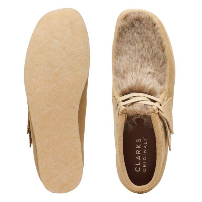 Ghete Casual Clarks Wallabee Dama Kaki | CLK736BQC