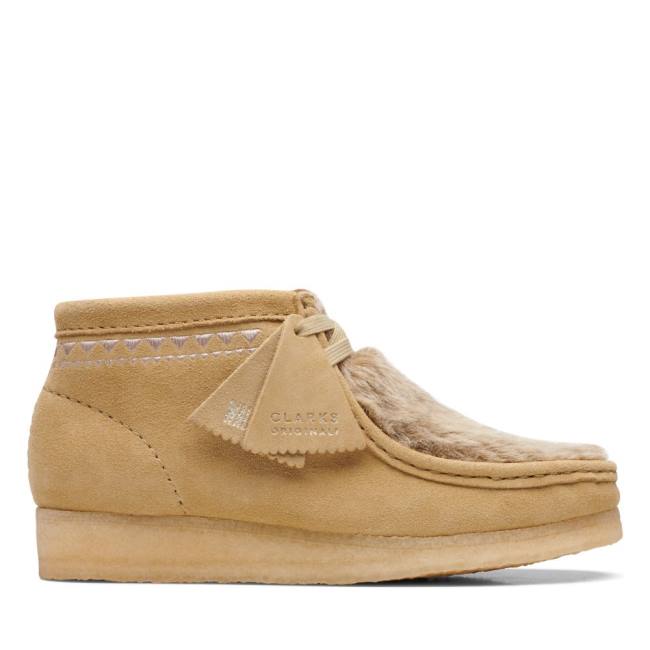 Ghete Casual Clarks Wallabee Dama Kaki | CLK736BQC