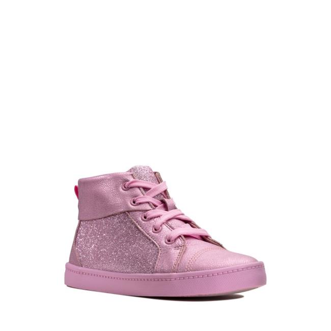 Originals Ghete Clarks City Oasis Hi Kid Baieti Roz | CLK941AMO