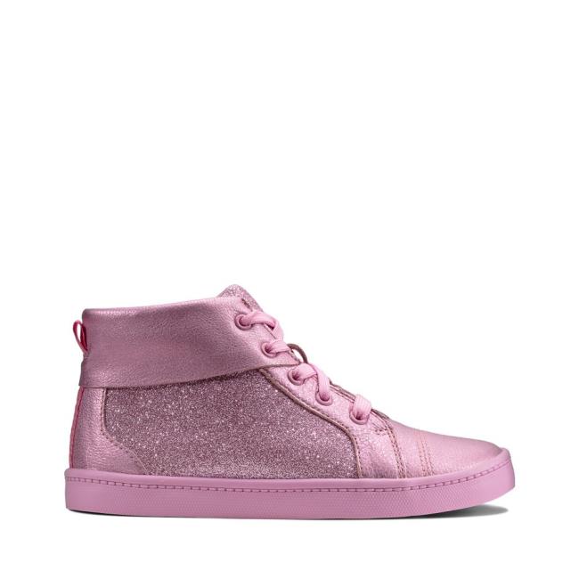 Originals Ghete Clarks City Oasis Hi Kid Baieti Roz | CLK941AMO